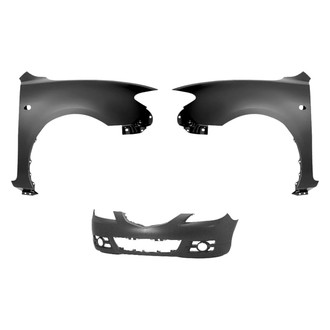 Sherman® BNDL-242082 - 3-Piece (Front Bumper Cover, Driver and Passenger Side Fender) (Value Line)