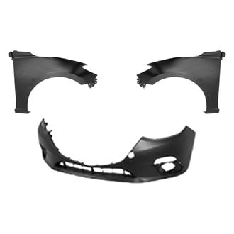 Sherman® - 3-Piece (Front Bumper Cover, Driver and Passenger Side Fender) (Value Line)