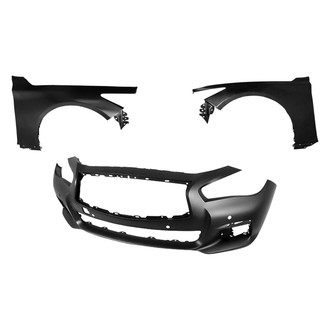 Sherman® - 3-Piece (Front Bumper Cover, Driver and Passenger Side Fender) (CAPA Certified)