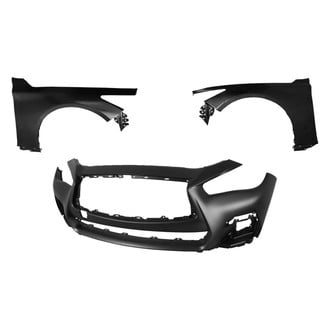 Sherman® - 3-Piece (Front Bumper Cover, Driver and Passenger Side Fender) (CAPA Certified)