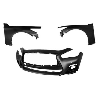 Sherman® - 3-Piece (Front Bumper Cover, Driver and Passenger Side Fender) (CAPA Certified)