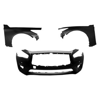 Sherman® - 3-Piece (Front Bumper Cover, Driver and Passenger Side Fender) (CAPA Certified)