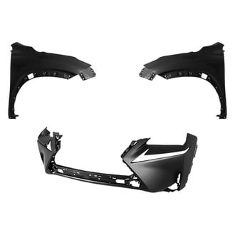 Sherman® BNDL-242406 - 3-Piece (Front Bumper Cover, Driver and Passenger Side Fender) (CAPA Certified)