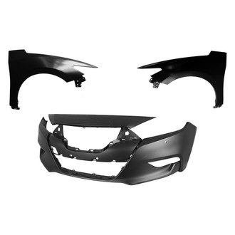 Sherman® - 3-Piece (Front Bumper Cover, Driver and Passenger Side Fender) (CAPA Certified)
