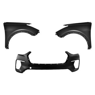 Sherman® - 3-Piece (Front Bumper Cover, Driver and Passenger Side Fender) (CAPA Certified)