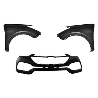 Sherman® - 3-Piece (Front Bumper Cover, Driver and Passenger Side Fender) (CAPA Certified)