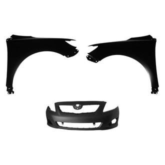 Sherman® - 3-Piece (Front Bumper Cover, Driver and Passenger Side Fender) (CAPA Certified)