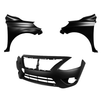 Sherman® - 3-Piece (Front Bumper Cover, Driver and Passenger Side Fender) (CAPA Certified)