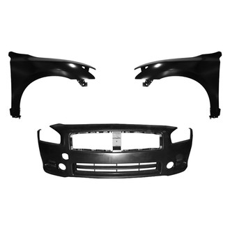 Sherman® BNDL-242447 - 3-Piece (Front Bumper Cover, Driver and Passenger Side Fender) (CAPA Certified)