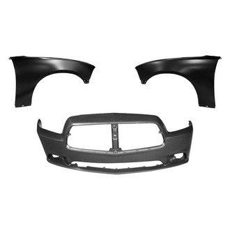Sherman® - 3-Piece (Front Bumper Cover, Driver and Passenger Side Fender) (CAPA Certified)