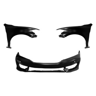 Sherman® - 3-Piece (Front Bumper Cover, Driver and Passenger Side Fender) (CAPA Certified)