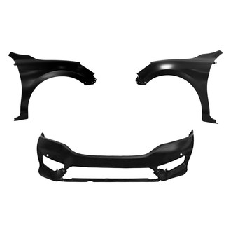Sherman® - 3-Piece (Front Bumper Cover, Driver and Passenger Side Fender) (CAPA Certified)