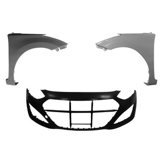 Sherman® - 3-Piece (Front Bumper Cover, Driver and Passenger Side Fender) (CAPA Certified)