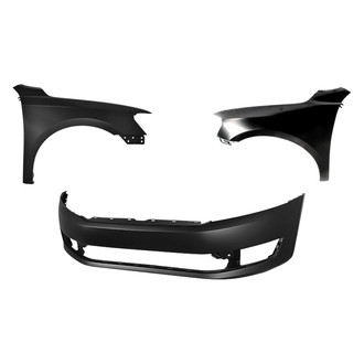 Sherman® - 3-Piece (Front Bumper Cover, Driver and Passenger Side Fender) (CAPA Certified)