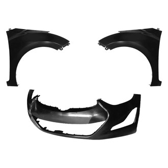 Sherman® - 3-Piece (Front Bumper Cover, Driver and Passenger Side Fender) (CAPA Certified)
