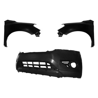Sherman® - 3-Piece (Front Bumper Cover, Driver and Passenger Side Fender) (CAPA Certified)