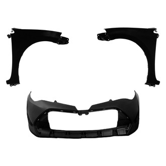 Sherman® - 3-Piece (Front Bumper Cover, Driver and Passenger Side Fender) (CAPA Certified)