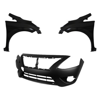 Sherman® - 3-Piece (Front Bumper Cover, Driver and Passenger Side Fender) (CAPA Certified)