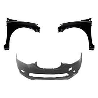 Sherman® - 3-Piece (Front Bumper Cover, Driver and Passenger Side Fender) (CAPA Certified)