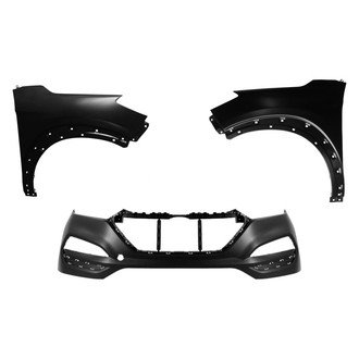 Sherman® - 3-Piece (Front Bumper Cover, Driver and Passenger Side Fender) (CAPA Certified)