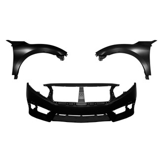 Sherman® - 3-Piece (Front Bumper Cover, Driver and Passenger Side Fender) (CAPA Certified)