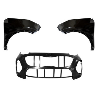 Sherman® - 3-Piece (Front Bumper Cover, Driver and Passenger Side Fender) (CAPA Certified)