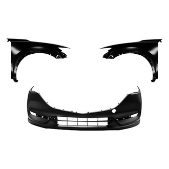 Sherman® - 3-Piece (Front Bumper Cover, Driver and Passenger Side Fender) (CAPA Certified)