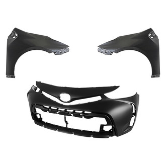 Sherman® - 3-Piece (Front Bumper Cover, Driver and Passenger Side Fender) (CAPA Certified)