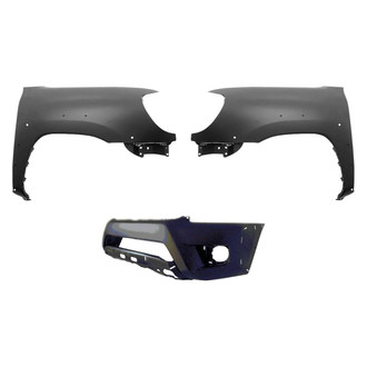 Sherman® - 3-Piece (Front Bumper Cover, Driver and Passenger Side Fender) (CAPA Certified)