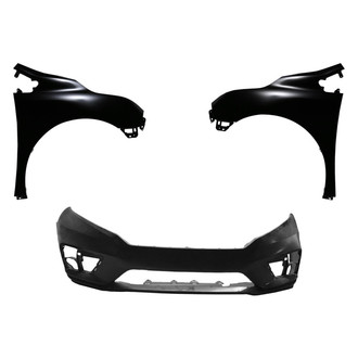 Sherman® - 3-Piece (Front Bumper Cover, Driver and Passenger Side Fender) (CAPA Certified)