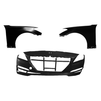 Sherman® - 3-Piece (Front Bumper Cover, Driver and Passenger Side Fender) (CAPA Certified)