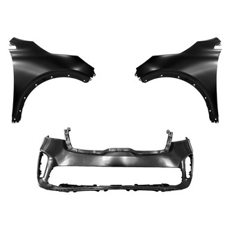 Sherman® - 3-Piece (Front Bumper Cover, Driver and Passenger Side Fender) (CAPA Certified)