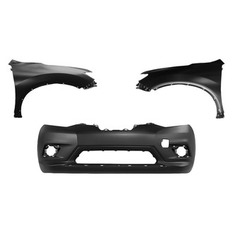 Sherman® - 3-Piece (Front Bumper Cover, Driver and Passenger Side Fender) (CAPA Certified)