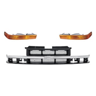 Sherman® BNDL-245425 - 3-Piece (Grille, Front Driver and Passenger Side Turn Signal/Parking Light) (Standard Line)