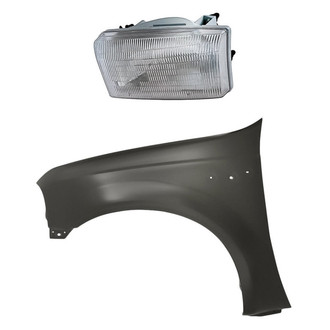 Sherman® - 2-Piece Kit (Driver Side Headlight, Front Driver Side Fender) (CAPA Certified)