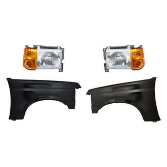 Sherman® - 4-Piece Kit (Driver and Passenger Side Headlights, Driver and Passenger Side Fenders) (Standard Line)