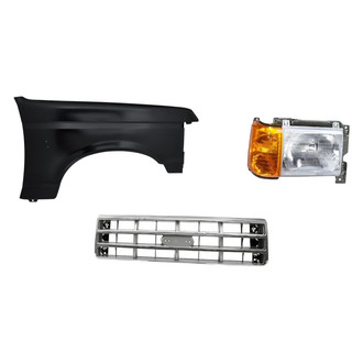 Sherman® BNDL-262519 - 3-Piece Kit (Passenger Side Headlight, Grille, Front Passenger Side Fender) (Standard Line)
