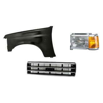 Sherman® - 3-Piece Kit (Driver Side Headlight, Grille, Front Driver Side Fender) (Standard Line)