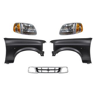 Sherman® - 5-Piece Kit (Driver and Passenger Side Headlights, Grille, Driver and Passenger Side Fenders) (Standard Line)