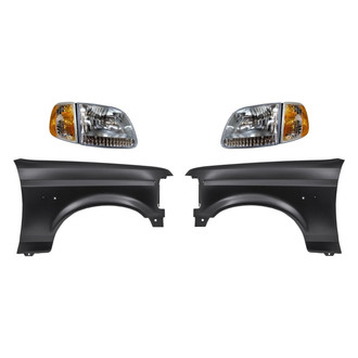 Sherman® - 4-Piece Kit (Driver and Passenger Side Headlights, Driver and Passenger Side Fenders) (Standard Line)