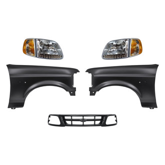 Sherman® - 5-Piece Kit (Driver and Passenger Side Headlights, Grille, Driver and Passenger Side Fenders) (Standard Line)