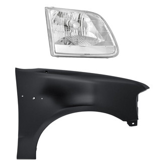 Sherman® - 2-Piece Kit (Passenger Side Headlight, Front Passenger Side Fender) (Standard Line)