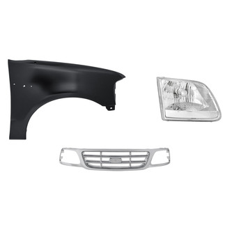 Sherman® - 3-Piece Kit (Passenger Side Headlight, Grille, Front Passenger Side Fender) (Standard Line)