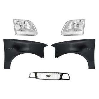 Sherman® - 5-Piece Kit (Driver and Passenger Side Headlights, Grille, Driver and Passenger Side Fenders) (Standard Line)