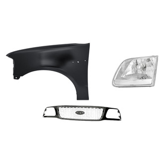Sherman® - 3-Piece Kit (Driver Side Headlight, Grille, Front Driver Side Fender) (Standard Line)