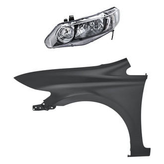 Sherman® - 2-Piece Kit (Driver Side Headlight, Front Driver Side Fender) (Standard Line)