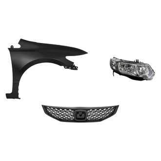 Sherman® - 3-Piece Kit (Passenger Side Headlight, Grille, Front Passenger Side Fender) (Standard Line)