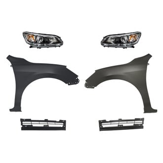 Sherman® - 6-Piece Kit (Driver and Passenger Side Headlights, Driver and Passenger Side Lower Grille Inserts, Driver and Passenger Side Fenders) (CAPA Certified)