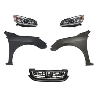 Sherman® - 5-Piece Kit (Driver and Passenger Side Headlights, Grille, Driver and Passenger Side Fenders) (CAPA Certified)