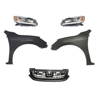 Sherman® - 5-Piece Kit (Driver and Passenger Side Headlights, Grille, Driver and Passenger Side Fenders) (CAPA Certified)